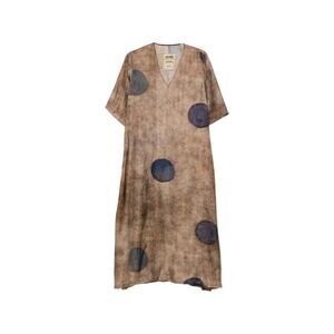 Uma Wang Women V-Neck Dress With Apostle Polka Dots